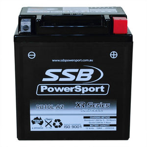 SSB RB10L-A2 XR Series AGM Motorcycle Battery - YB10L-A2