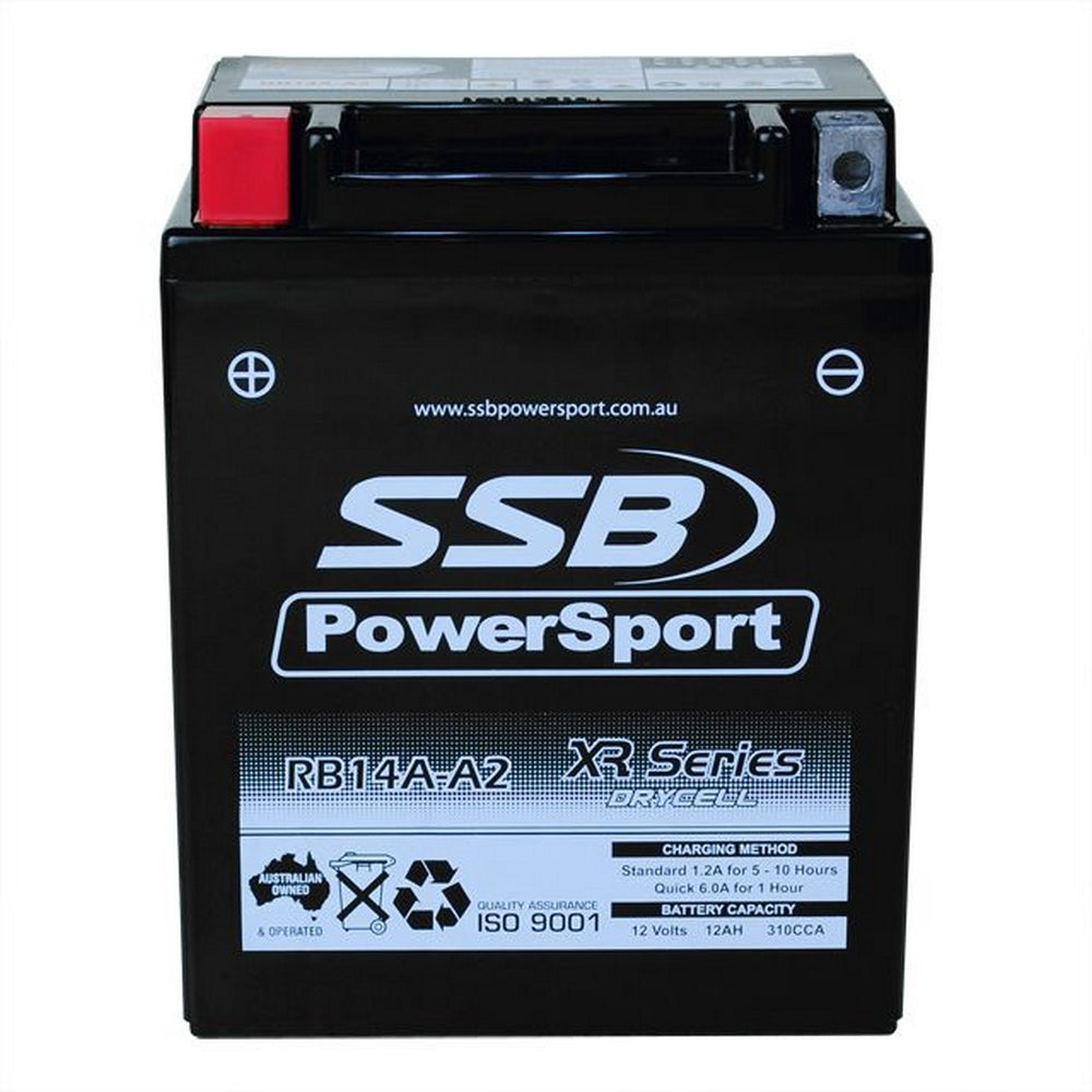 SSB AGM Motorcycle Battery - YB14A-A2