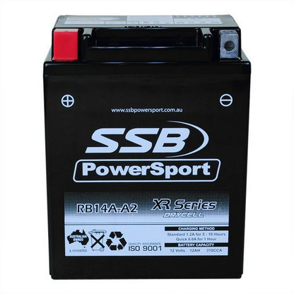 SSB AGM Motorcycle Battery - YB14A-A2