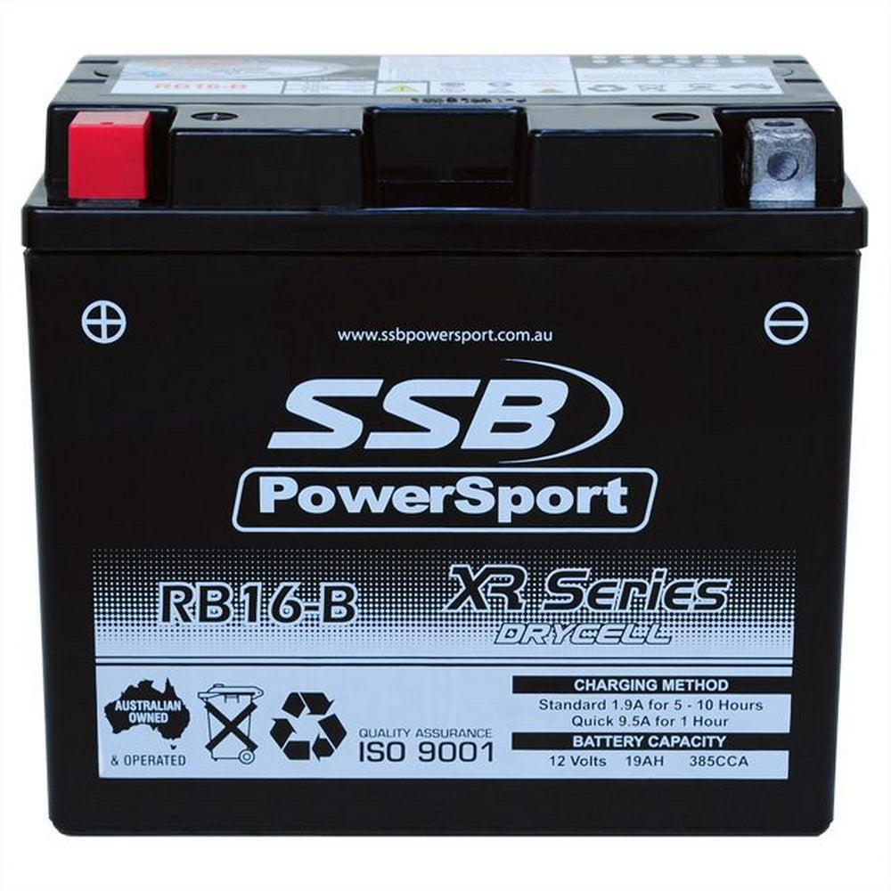 SSB AGM Motorcycle Battery - YB16-B