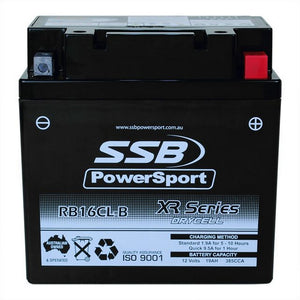 SSB RB16CL-B XR Series AGM Motorcycle Battery - YB16CL-B