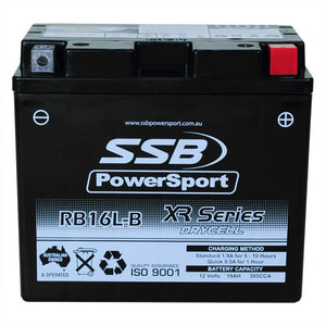 SSB RB16L-B XR Series AGM Motorcycle Battery - YB16L-B