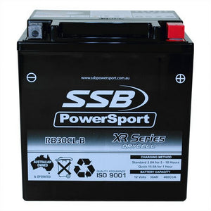 SSB RB30CL-B XR Series AGM Motorcycle Battery - YB30CL-B