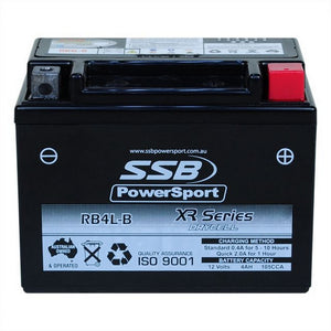 SSB RB4L-B XR Series AGM Motorcycle Battery - YB4L-B