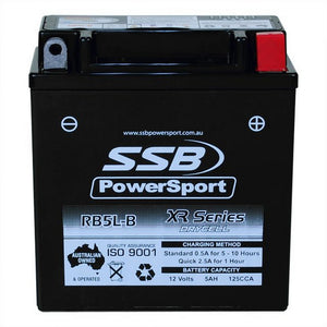 SSB RB5L-B XR Series AGM Motorcycle Battery - YB5L-B