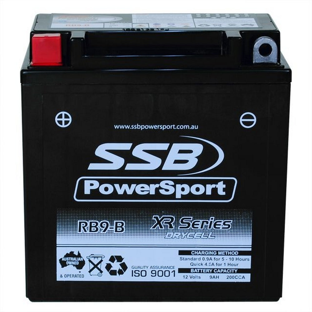 MOTORCYCLE AND POWERSPORTS BATTERY (YB9-B) AGM 12V 9AH 200CCA BY  SSB HIGH PERFORMANCE