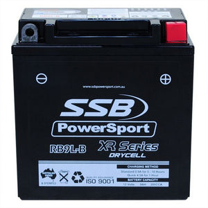 MOTORCYCLE AND POWERSPORTS BATTERY (YB9L-B) AGM 12V 9AH 200CCA BY SSB HIGH PERFORMANCE