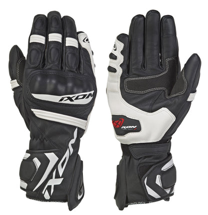Ixon RS Tempo Leather Gloves - Black/White