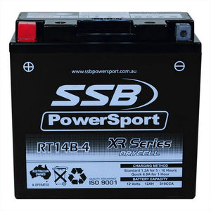 SSB RT14B-4 XR Series AGM Motorcycle Battery - YT14B-4