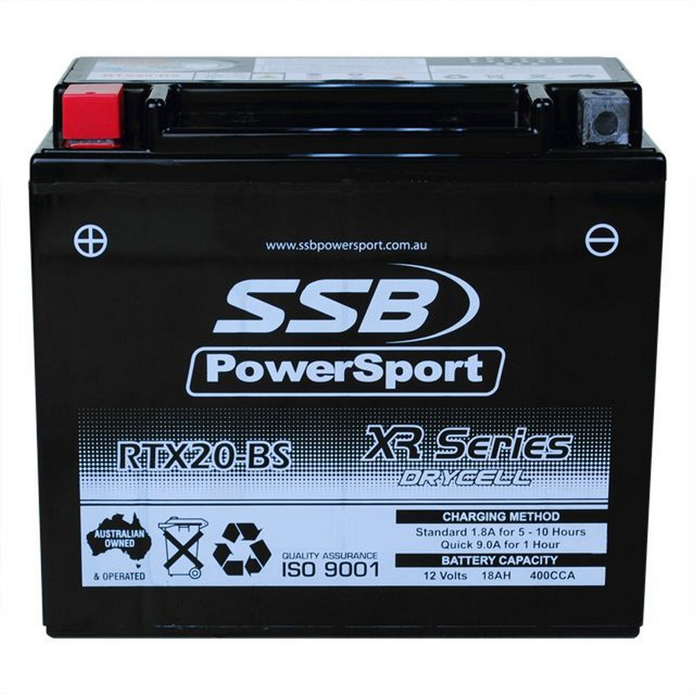 SSB AGM Motorcycle Battery - YTX20-BS