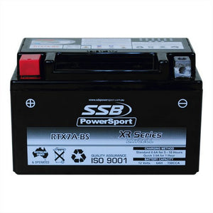 SSB RTX7A-BS XR Series AGM Motorcycle Battery - YTX7A-BS