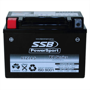 SSB RTZ14-S XR Series AGM Motorcycle Battery - YTZ14-S
