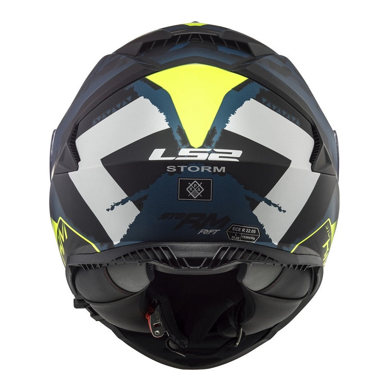 LS2 : 2X-Large : Storm Helmet : Sprinter Matt Black Silver Cobalt