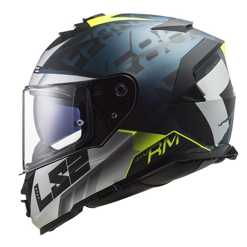 LS2 : 3X-Large : Storm Helmet : Sprinter Matt Black Silver Cobalt