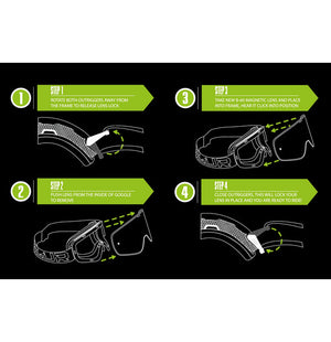 Blur B-60 Adult MX Goggle - Cement Matt Grey - Silver Lens