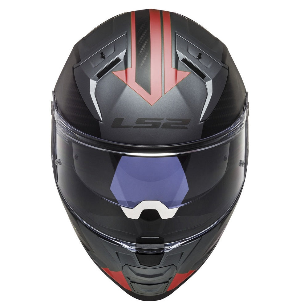 LS2 X-Small Vector 2 Helmet - Splitter Matt Titanium/Red