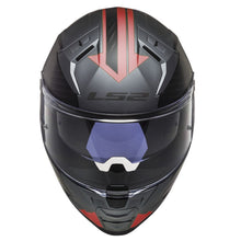 Load image into Gallery viewer, LS2 2X-Large Vector 2 Helmet - Splitter Matt Titanium/Red