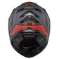 LS2 X-Small Vector 2 Helmet - Splitter Matt Titanium/Red