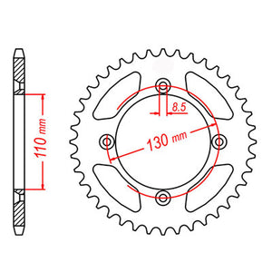 TAG : 50T Honda CR85R CRF150R : Alloy Black : Rear Sprocket