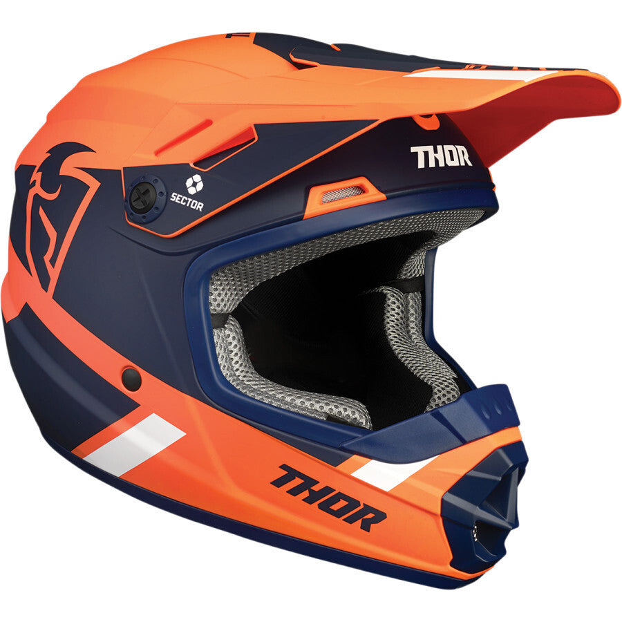 Thor Sector Split Orange/Navy Youth Helmet