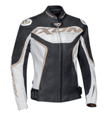 Ixon Trinity Womens Jacket - White Black Gold - Sport Leather