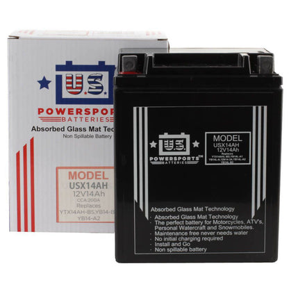 USPS : YTX14AHBS - YB14B2 - YB14A2 : AGM Motorcycle Battery