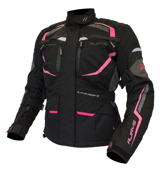RJAYS Ladies Voyager 5 Waterproof Jacket - Black/Pink