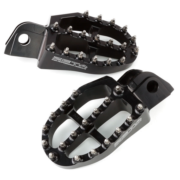 Zeta Alloy Foot Pegs - Beta Husqvarna KTM - Black