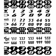 Load image into Gallery viewer, OA-01-774  Oakley Number Plate Wrap comes with a range of numbers and variations of black/white to customise your goggles
