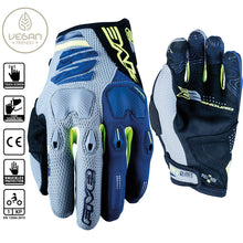 Load image into Gallery viewer, FIVE E2 Enduro Gloves Grey Yellow Navy