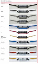 Load image into Gallery viewer, Renthal 7/8th ATV and offroad handlebars are available in a range of colours - not all available for the New Zealand market and varies with bends