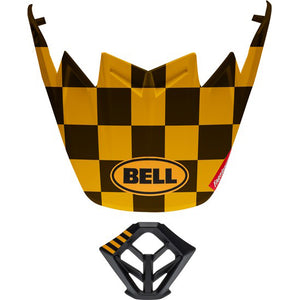 Bell Moto-9 MIPS Visor/Mouthpiece Kit Fasthouse Checkers Matte Black/Yellow