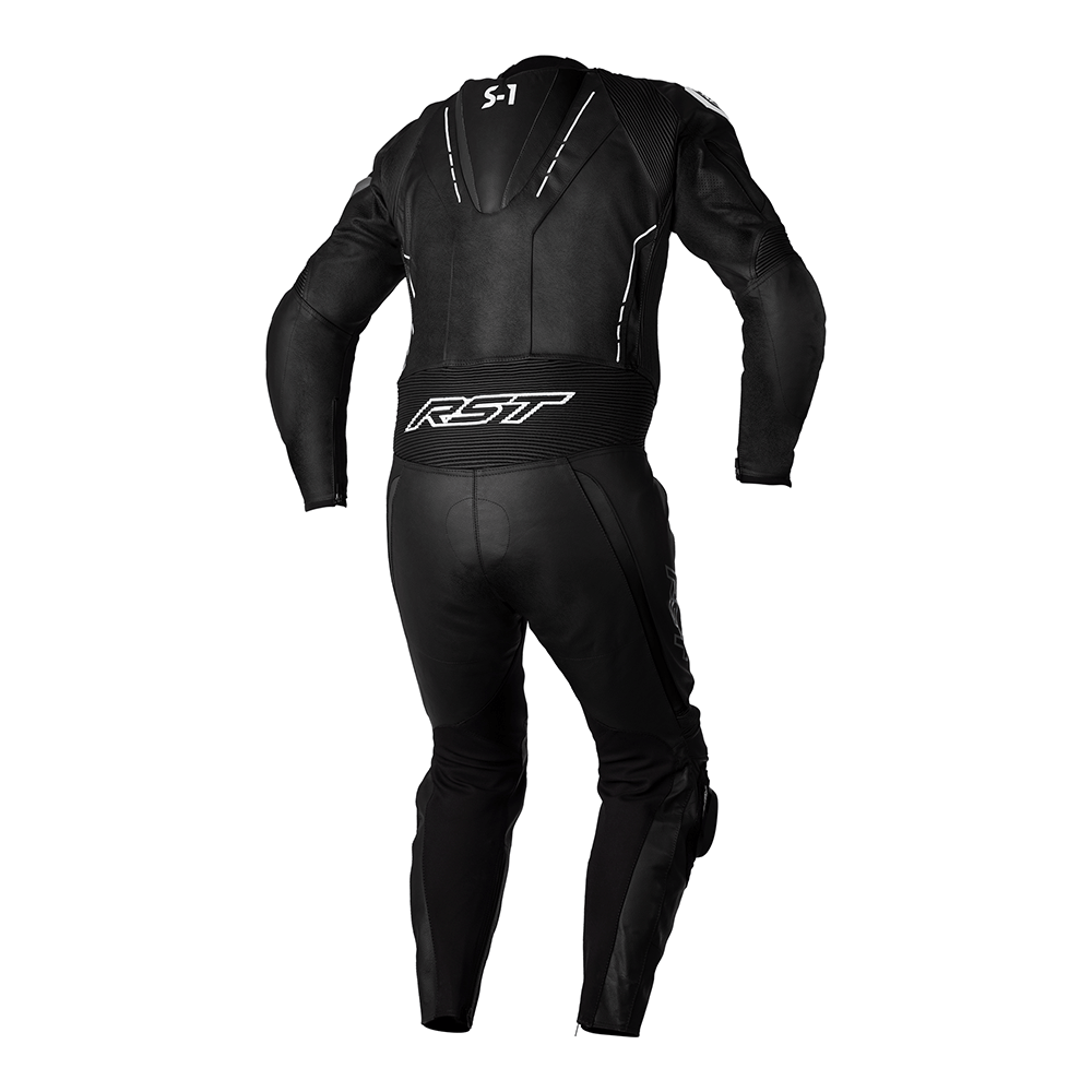 RST S1 LEATHER SUIT [BLACK/BLACK/WHITE]