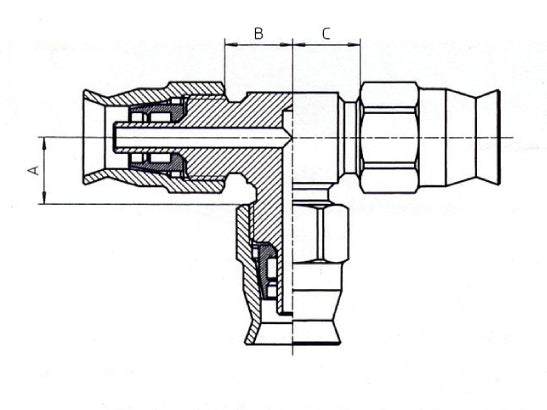 Tee hose fitting