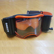 Load image into Gallery viewer, Shown on goggles is the revamped OA-100-258-001 Oakley Airbrake Single Roll-Off Accessory Kit - clear lens and goggles are not included