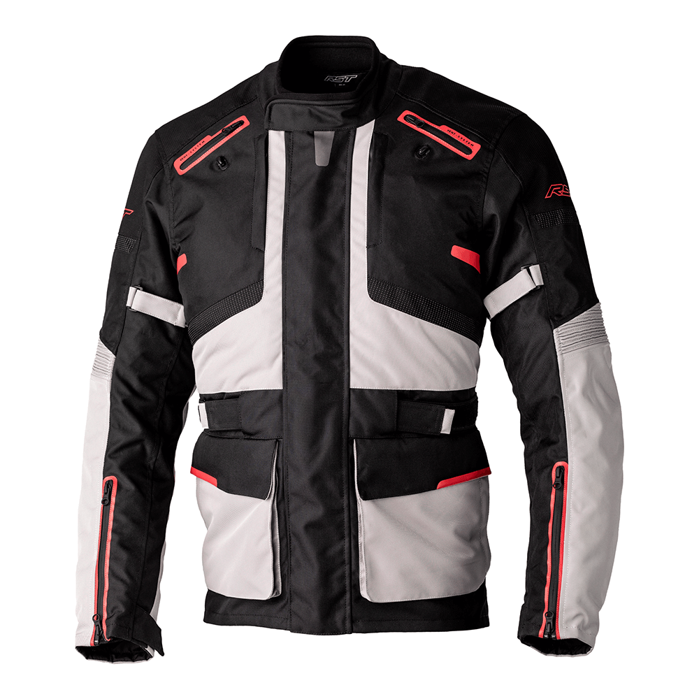 RST ENDURANCE TEXTILE JACKET [BLACK/SILVER/RED]