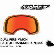 Load image into Gallery viewer, SAMPLE PICTURE - Oakley MX Dual Persimmon High Impact lens - for Airbrake (OA-59-071) goggles - has a 54% rate of transmission