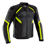 RST SABRE CE LEATHER JACKET [BLACK/GREY/FLO YELLOW]