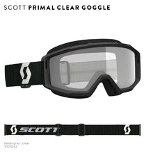 Load image into Gallery viewer, Primal Goggle Clear Black/Grey Clear Lens