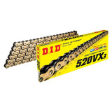 DID 520 VX3 - 120 Link X-Ring Chain - Gold