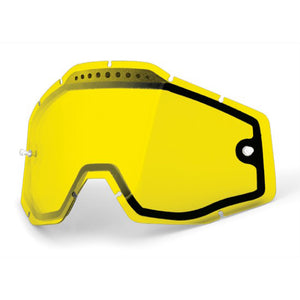 100% Gen1 Racecraft Accuri Strata Dual Vented Lens - Yellow