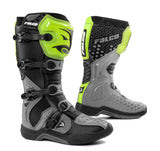 Falco Level Adult MX Boots - Grey/Fluo