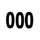 Factory Effex 4" Factory Race Numbers - Black