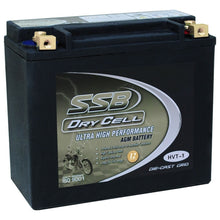 Load image into Gallery viewer, SSB AGM Ultra High Performance Motorcycle Battery - HVT-1 - YTX20LBS