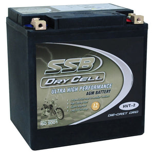 SSB AGM Ultra High Performance Motorcycle Battery - HVT-2