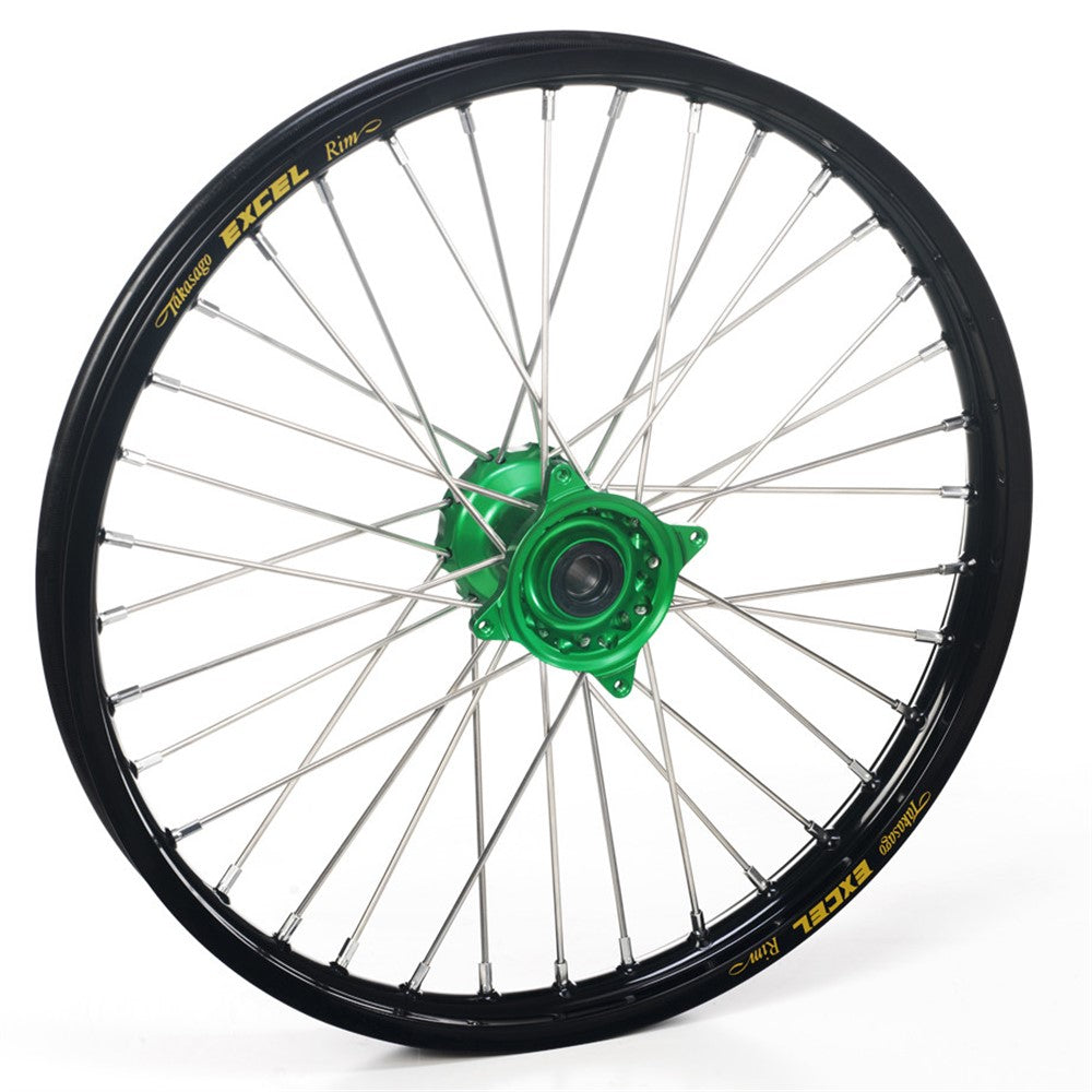 Haan Wheel - Kawasaki Front 1.60x21 - Black/Green - KX/KXF 2006>