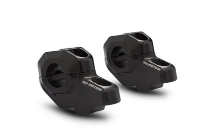 SW Motech Offset 22mm Handlebar Riser - H=30mm Back 21mm - Black
