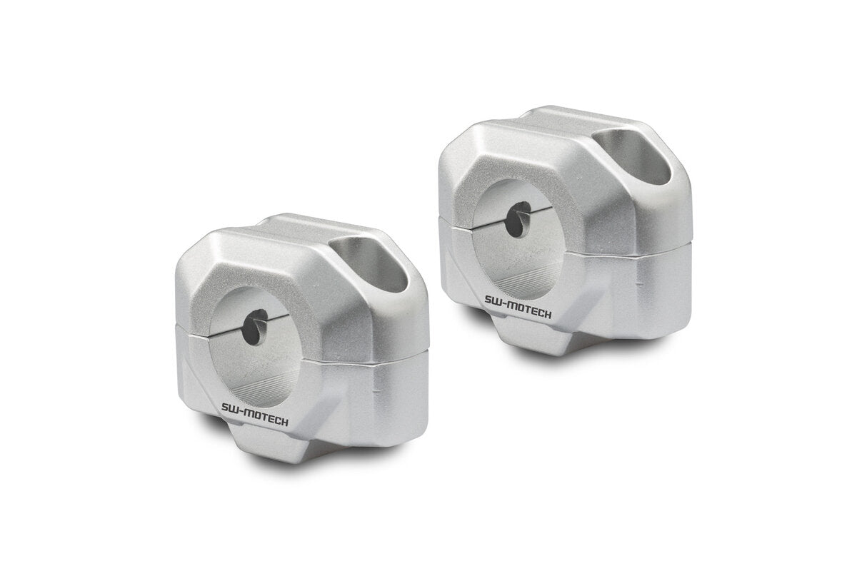 SW Motech 28mm Handlebar Riser Mount - 20mm Silver