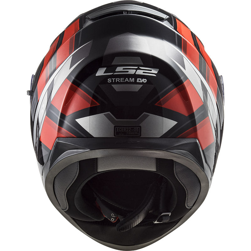 LS2 : Small : Stream Evo Helmet : Loop Black Red