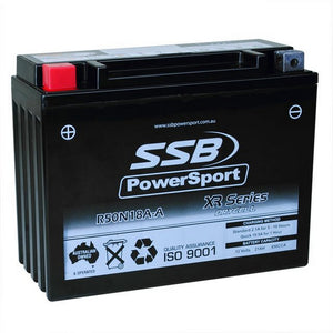 MOTORCYCLE AND POWERSPORTS BATTERY (Y50N18A-A) AGM 12V 21AH 450CCA SSB HIGH PERFORMANCE